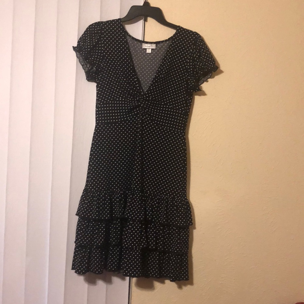 Black-And-White Polka-Dot Dress